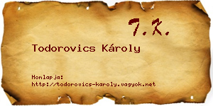 Todorovics Károly névjegykártya